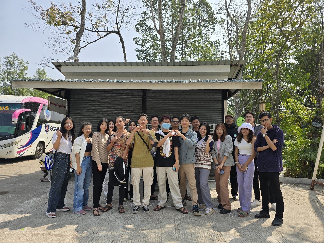 Team company trip group photo